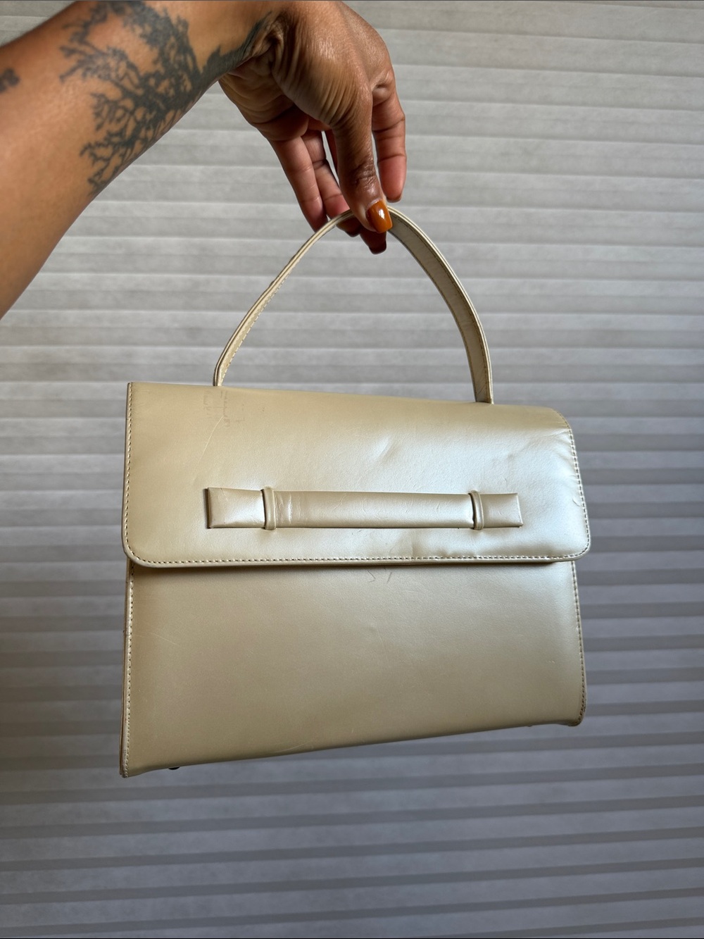 Vintage Douglas Rae for Rae-Sor Co-ordinates Ivory Top Handle Handbag